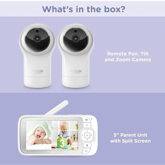 Hubble View Pro Twin 5" Video Baby Monitor with Camera and Audio - Picture 3 of 7